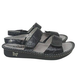 Alegria VERONA PG Lite Womens Sz 38 US 8-8.5 Black Embossed Sandals VER-691 #8